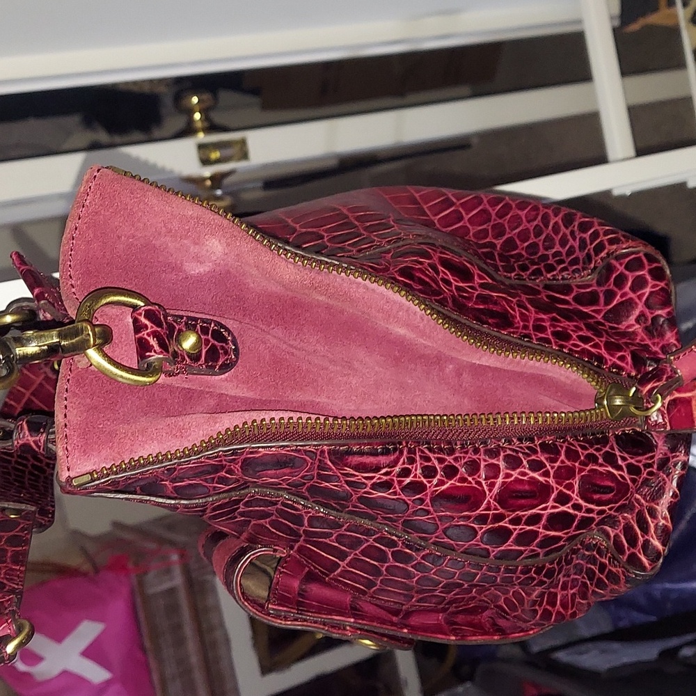 RAFE' TERESA Croc Embossed Vintage Style Satchel 🏷 - Picture 8 of 11